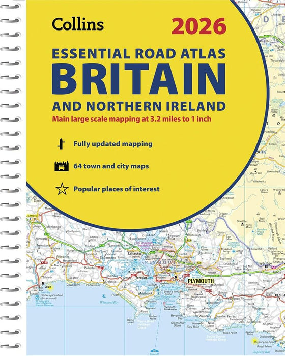 2026 Essential Road Atlas Britain & Northern Ireland A4 (Spiral-bound)