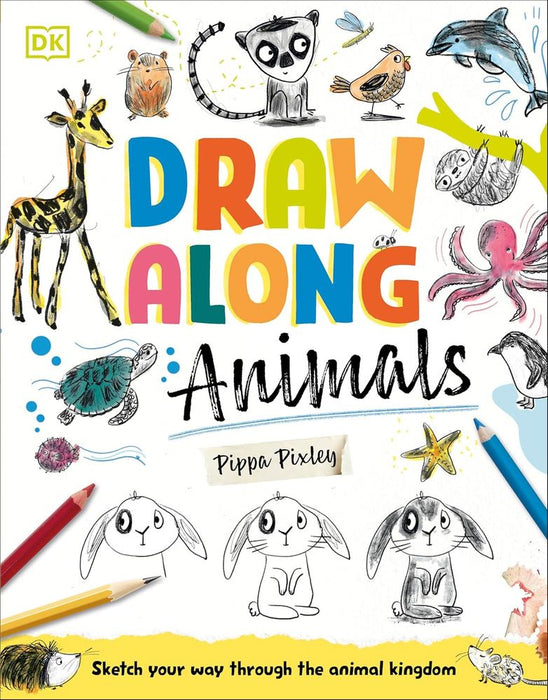 Draw Along Animals: Sketch Your Way Through the Animal Kingdom (Paperback)