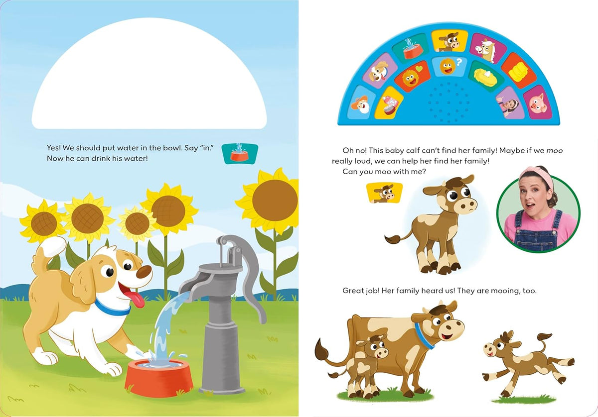 Ms Rachel: A Day on the Farm with 12 Sounds (Board Book)