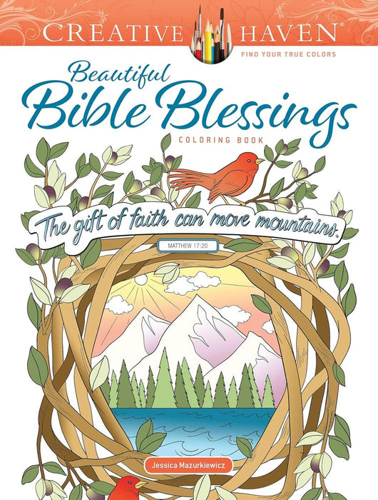 Creative Haven Beautiful Bible Blessings Coloring Book (Paperback)