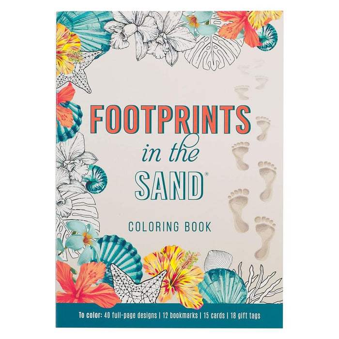 Footprints in the Sand Coloring Book (Paperback)