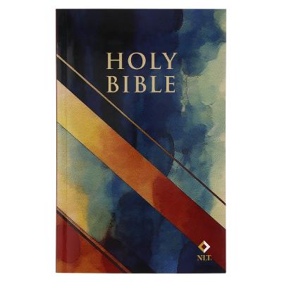 NLT Blue and Orange Watercolor Outreach Bible