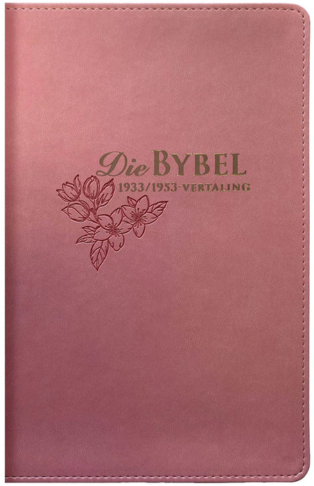 Afrikaans 1933/1953 Vertaling Pienk Kunsleer Bybel