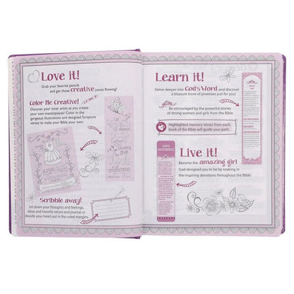 Bible ESV My Creative Bible for Girls Purple Stickers (Hardcover)