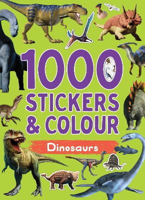 1000 Stickers And Colour: Dinosaurs (Paperback)