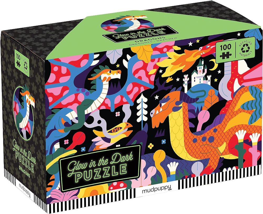 Dragons 100-Piece Glow in the Dark Puzzle