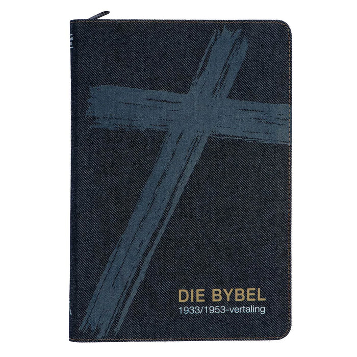 Die Bybel: 1933 / 1953 Vertaling – Denim met rits (Paperback)