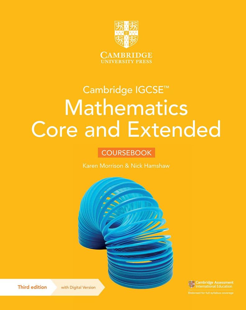 Cambridge IGCSE (TM) Mathematics Core And Extended Coursebook With Digital Version: 2 Years Access (3rd Edition)