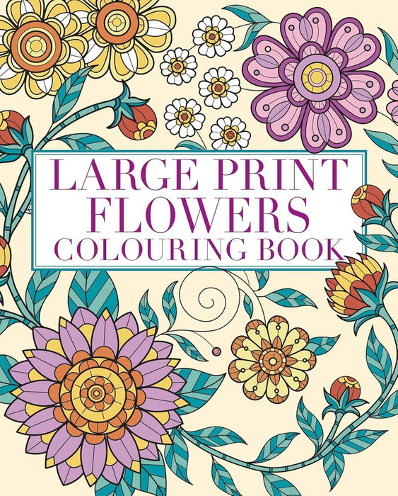 Large Print Flowers Colouring Book (Paperback)