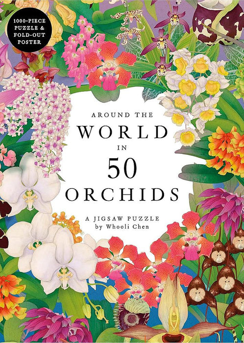 Around the World in 50 Orchids 1000 Piece Puzzle
