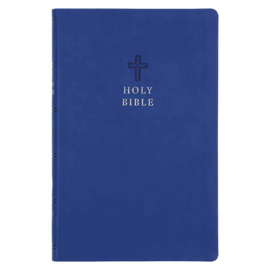 Bible KJV Ultra Thinline, Blue Leathersoft, Red Letter, Comfort Print