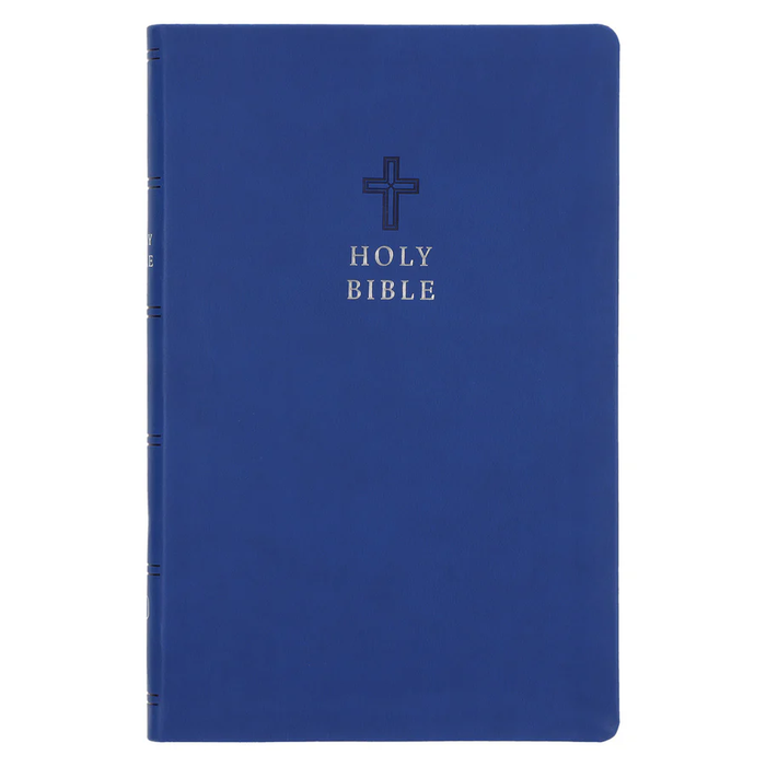 Bible KJV Ultra Thinline, Blue Leathersoft, Red Letter, Comfort Print
