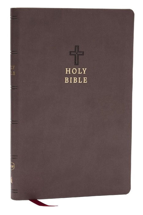 Bible NKJV Ultra Thinline, Charcoal Leathersoft, Red Letter, Comfort Print
