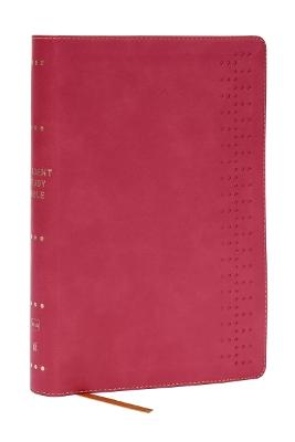 New King James Version Pink Imitation Leather Student Study Bible Red letters Comfort Print (Paperback)