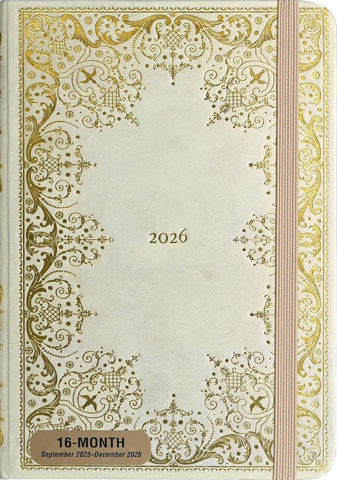 2026 Gilded Ivory 16 Month Weekly Planner (Hardcover)