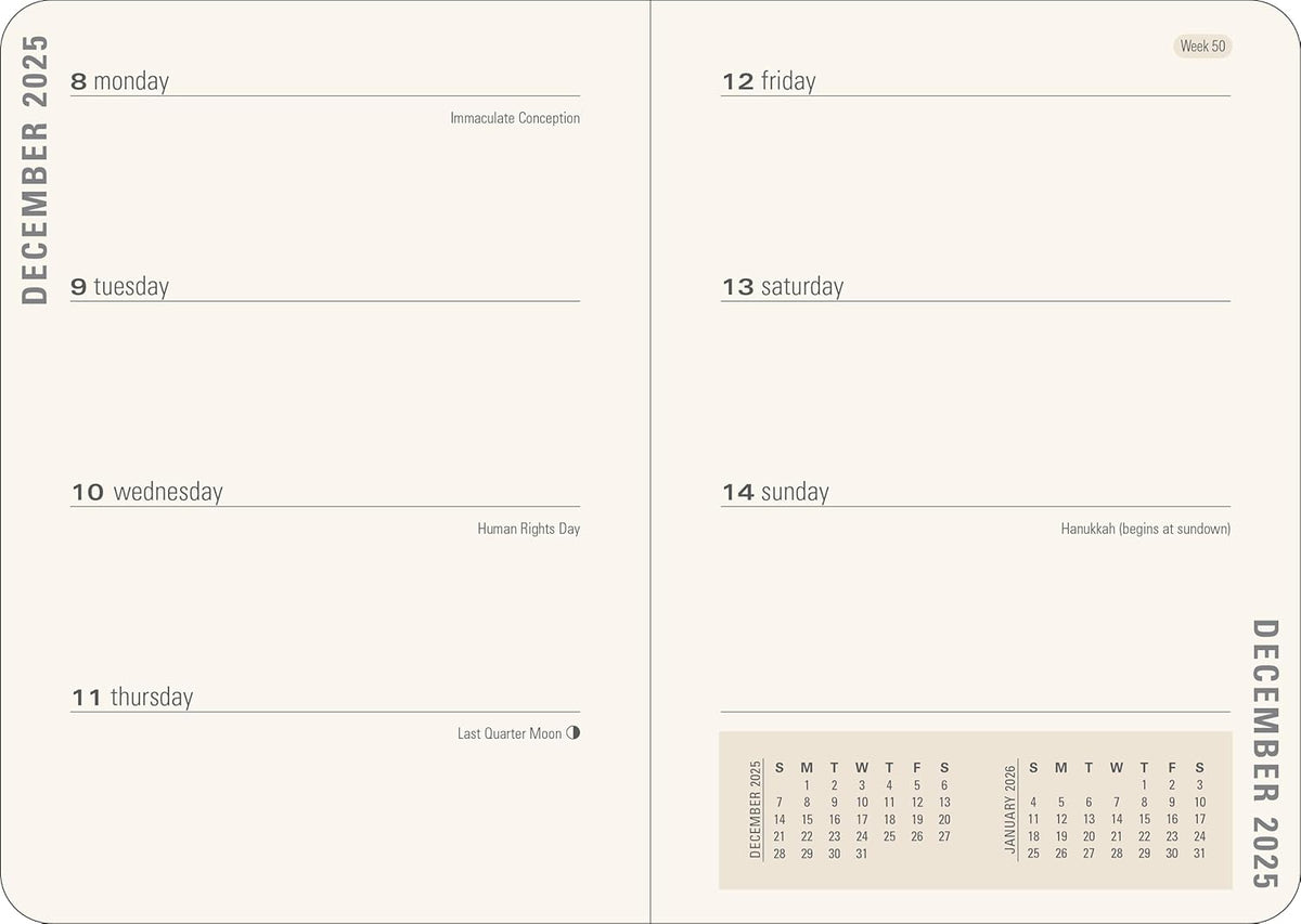 2026 Gilded Ivory 16 Month Weekly Planner (Hardcover)
