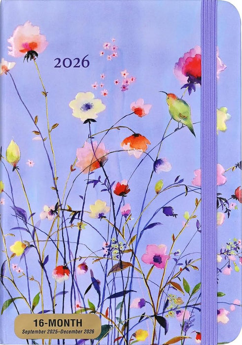2026 Lavender Wildflowers 16 Month Weekly Planner (Hardcover)