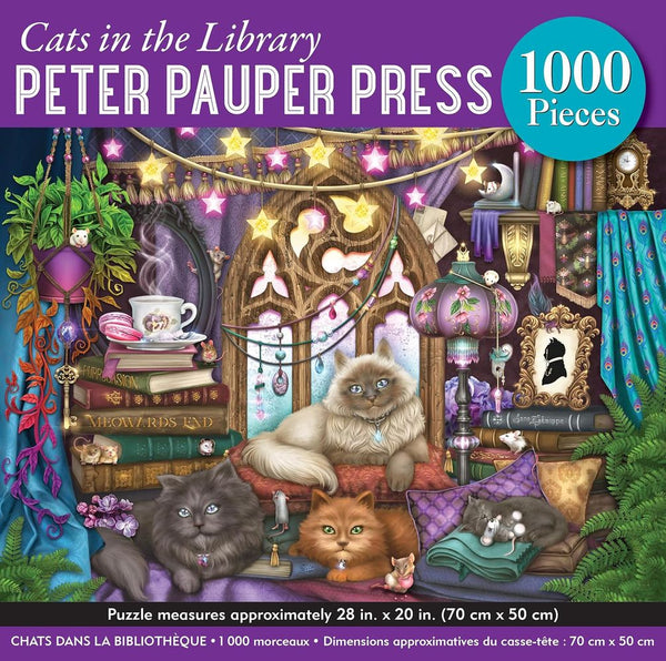 Cats in the Library 1000 Piece Jigsaw Puzzle