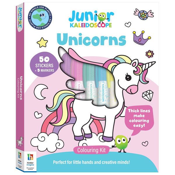 Junior Kaleidoscope Colouring Kit Unicorns