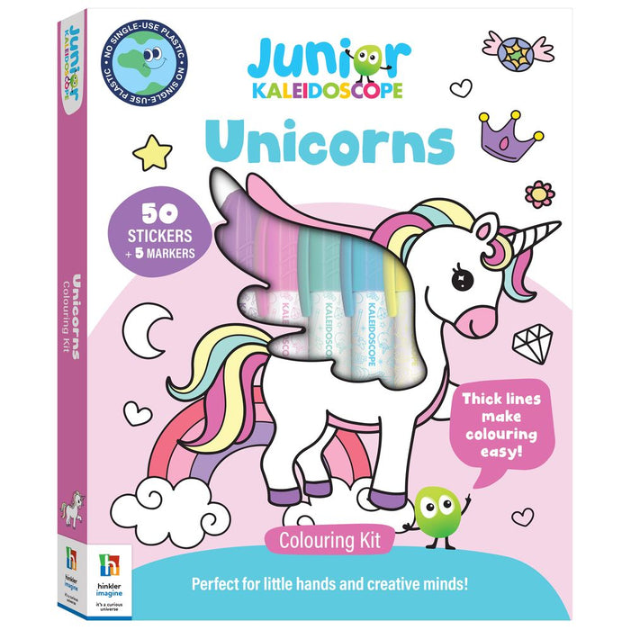 Junior Kaleidoscope Colouring Kit Unicorns