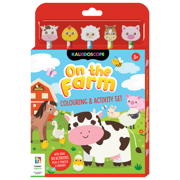 On The Farm Colouring & 5 Pencil Sets