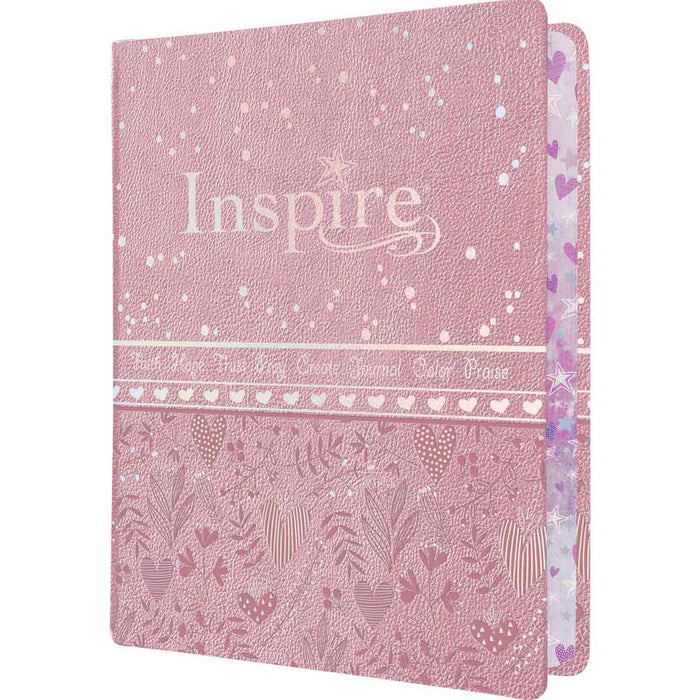 NLT Pink Inspire Bible For Girls (Faux Leather)