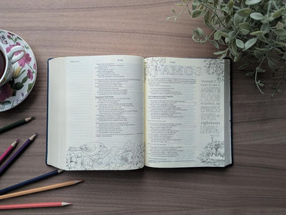 Inspire Bible NLT Navy Faux Leather