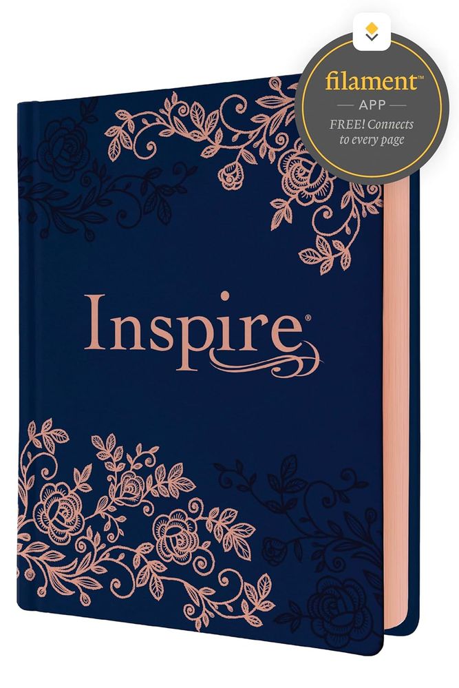 Inspire Bible NLT Navy Faux Leather