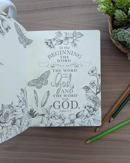 NLT Inspire Filament Enabled Bible Cream Floral (Paperback)