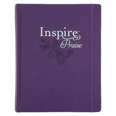 NLT Purple Faux Leather Hardcover Inspire Praise Filament Bible Large Print