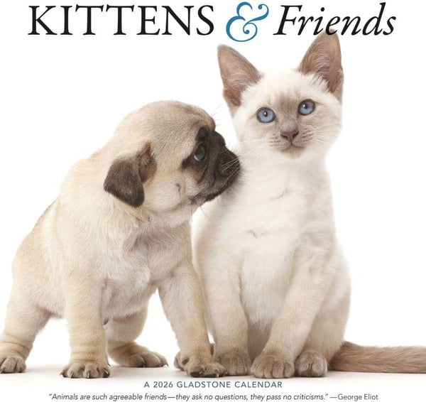 Kitten & Friends 2026 Wall Calendar