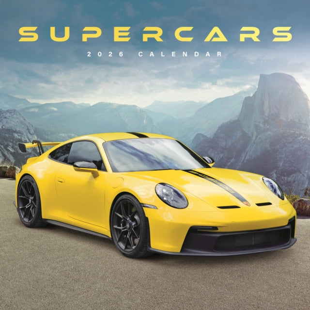 Super Cars 2026 Square Wall Calendar