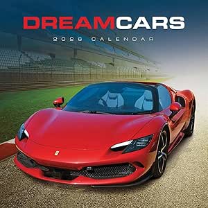 Dream Cars 2026 Square Wall Calendar