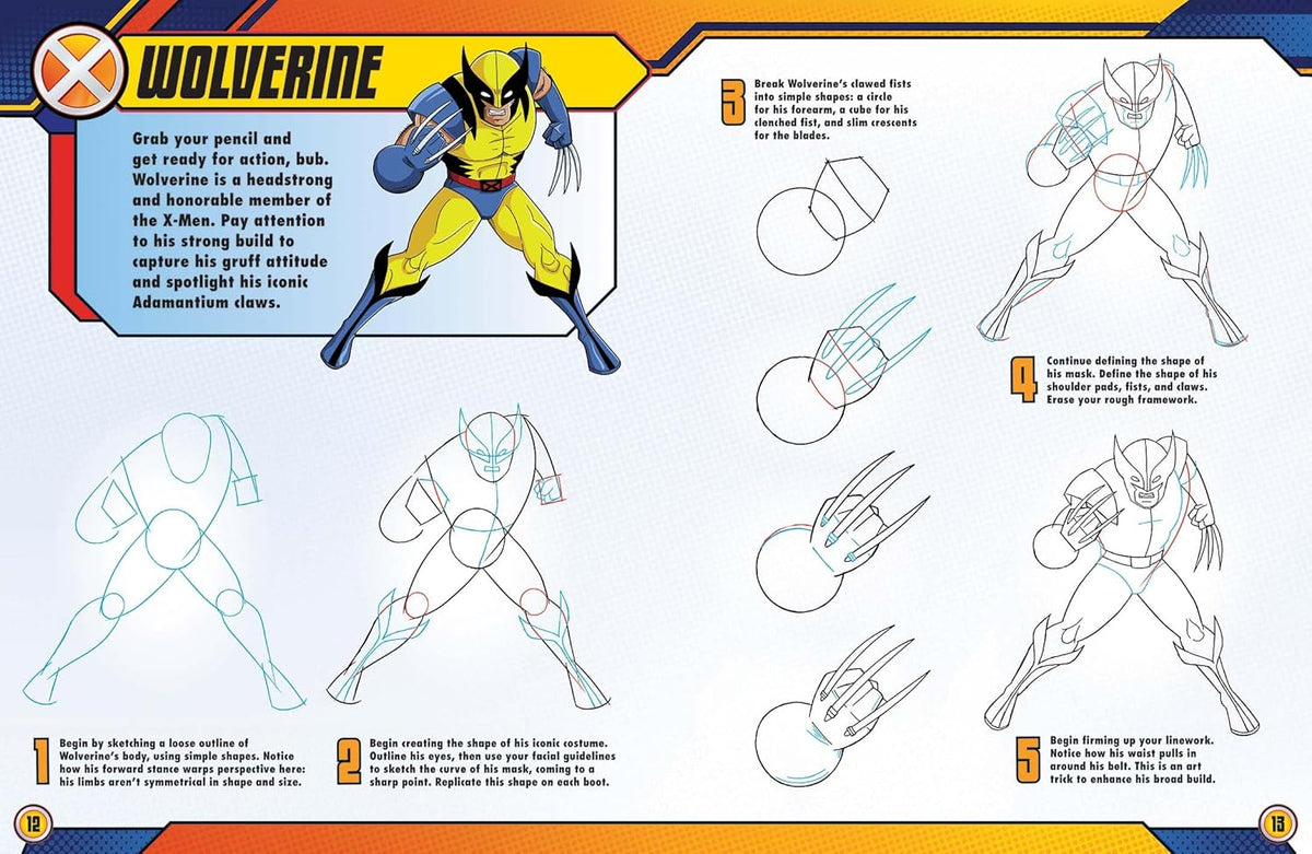 Marvel: The Official X-Men - How To Draw (Paperback)
