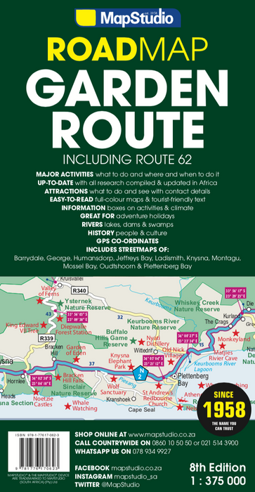 Garden Route & Route 62: 8th Edition (Map)