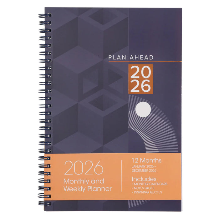 2026 Daily Planner Inspirational Plan Ahead (Wirebound)