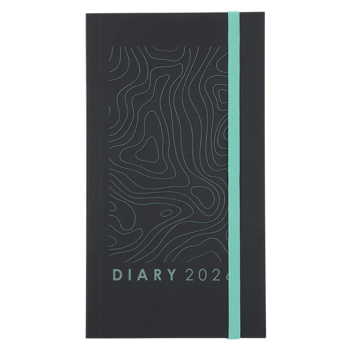2026 Pocket Daily Planner Black And Green (Paperback)