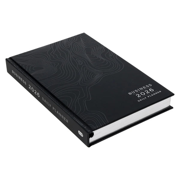 2026 A5 Business Daily Planner Contour Lines (Hardcover)