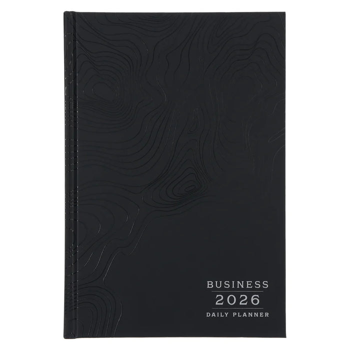 2026 A5 Business Daily Planner Contour Lines (Hardcover)