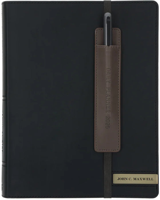 2026 John Maxwell A4 Daily Planner Black And Brown (Imitation Leather)