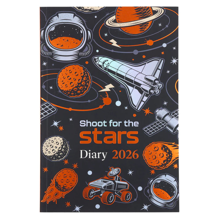2026 School Diary: Daily Planner for Boys: Shoot For The Stars (Paperback)