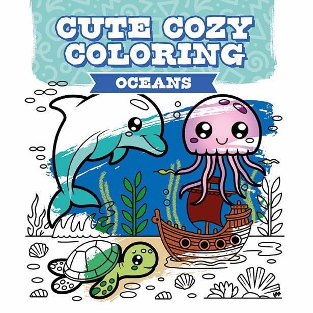 Cute Cozy Coloring: Oceans (Paperback)