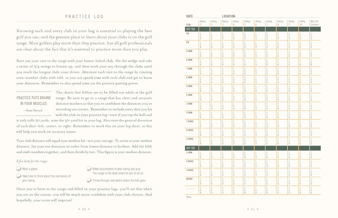 The Ultimate Golf Journal (Hardcover)