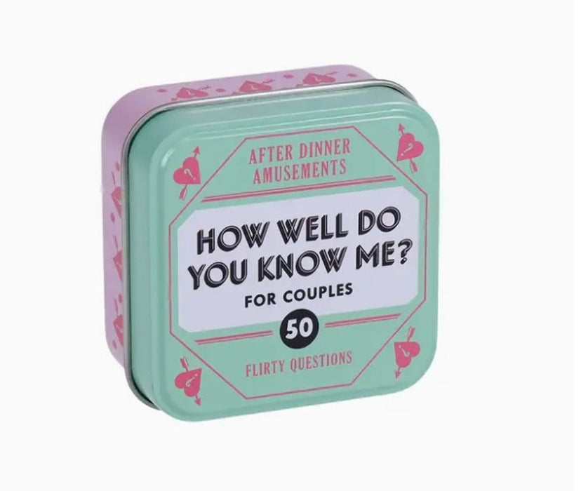 After Dinner Amusements : How Well Do You Know Me?