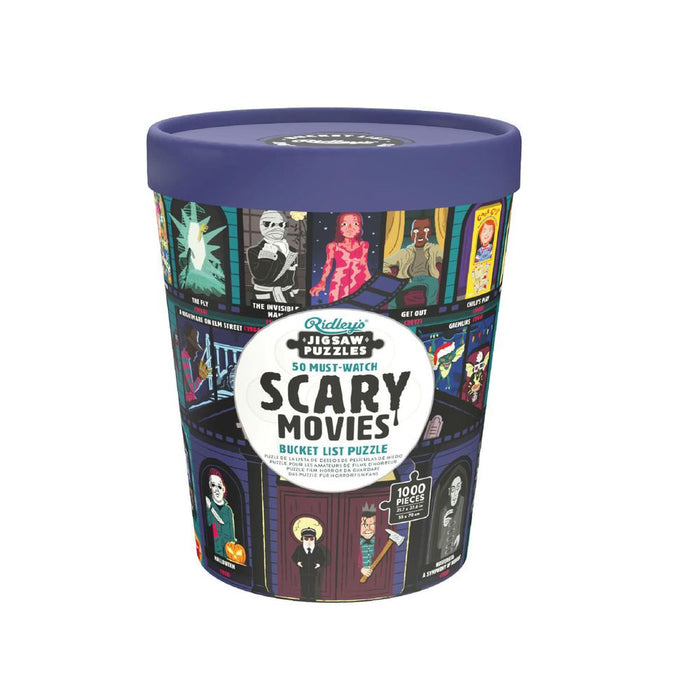 50 Must-Watch Scary Movies Bucket List 1000 Piece Puzzle