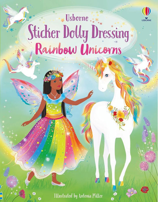 Sticker Dolly Dressing: Rainbow Unicorns (Paperback)