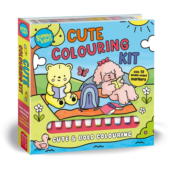 Sunny Vibes: Cute Colouring Kit (Hardcover)