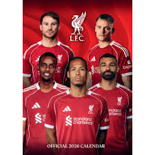 Official Liverpool FC 2026 A3 Calendar