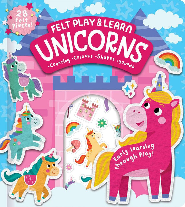 Felt Play And Learn: Unicorns (Board Book)