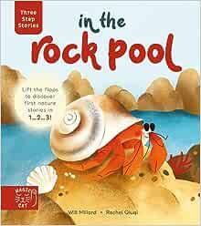 Three Step Stories: In the Rock Pool - Lift the Flaps to Discover First Nature Stories in 1... 2... 3! (Board book)